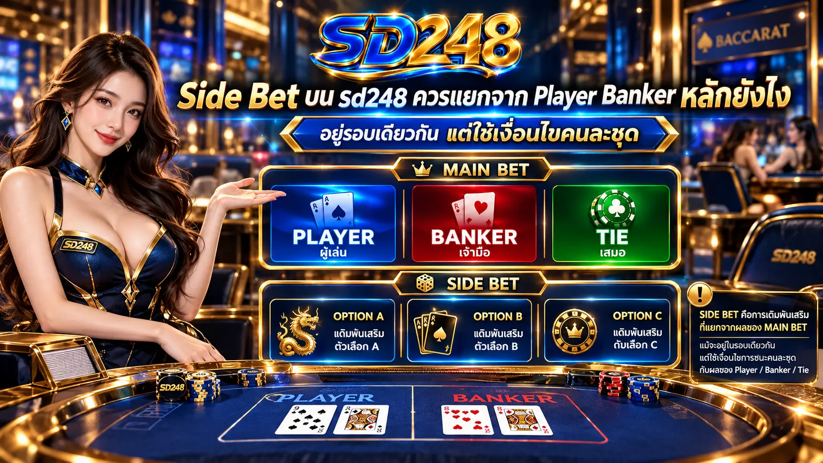 Side Bet บน sd248 ควรแยกจาก Player Banker หลักยังไง